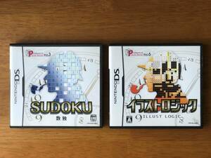 [DS] Puzzle Series / パズルシリーズ　Vol.3 SUDOKU 数独 & Vol.6 ILLUST LOGIC イラストロジック ＜パズルゲーム＞　送料185円