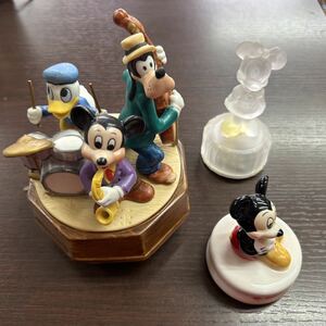 3個セット Disney ディズニー ミッキーマウス ミニーマウス ドナルドダック オルゴール スモールワールド 星に願いを ミッキーマウスマーチ