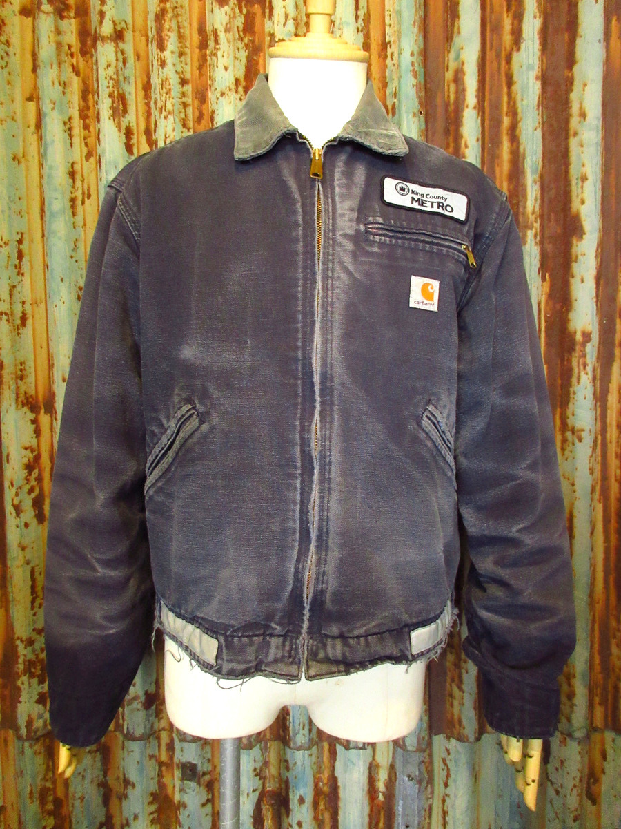 人気大割引 Carhartt デトロイトジャケット レザーパッチ ぺトロール
