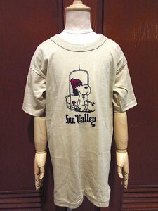 ビンテージ70's●DEADSTOCKキッズSNOOPY Sun Valley Tシャツベージュsize L(14-16)●230531c4-k-tsh 1970sスヌーピーデッドストック