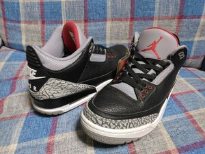 NIKE AIR JORDAN Ⅲ RETRO OG BLACK/FIRE RED-CEMENT GREY エアジョーダン 3 854262-001 黒セメント 灰 国内正規品 US9 27cm 美中古 2018年