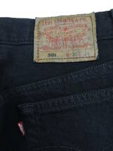 ほぼデッド 濃黒 90S OLD USA製 LEVI'S 501 1993年製 メーカー 後染め ブラック デニム パンツ ジーンズ W30 MADE IN USA 552工場_画像5