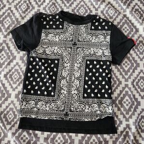 【120】Lapsen 半袖Tシャツ ペイズリー バンダナTシャツ