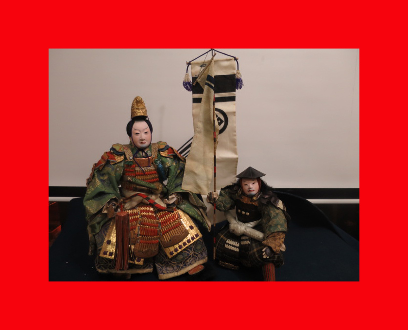 :Decisión inmediata [Museo de muñecas] Emperador Maruhira Ojin. Muñeco abanderado B-159 May, Heizo Oki. muñeca guerrera, decoración general. Maki-e 5, estación, Eventos anuales, Día del Niño, muñecas de mayo
