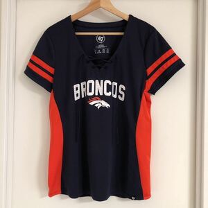 NFL ブロンコス　47brand レディース　ゲームシャツ　ラインストーン　トップス　Tシャツ