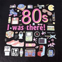 PORT&COMPANY クルーネック半袖プリントTシャツ メンズUS-2XLサイズ ブラック 80's I was there ファニー サブカルチャー t-2485n_画像6