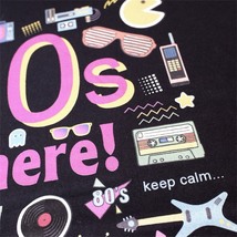 PORT&COMPANY クルーネック半袖プリントTシャツ メンズUS-2XLサイズ ブラック 80's I was there ファニー サブカルチャー t-2485n_画像7