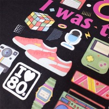 PORT&COMPANY クルーネック半袖プリントTシャツ メンズUS-2XLサイズ ブラック 80's I was there ファニー サブカルチャー t-2485n_画像8