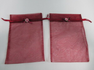  lovely rose attaching see-through pouch 2 piece set 