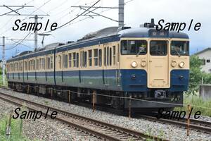 【鉄道写真】しなの鉄道 115系 S16編成　スカ色　＠今井～川中島　L版　(商品番号097)