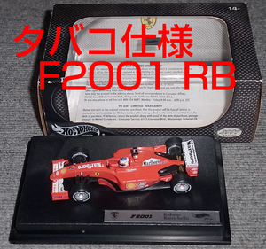 タバコ仕様 マテル 1/43 フェラーリ F2001 バリチェロ 2001 FERRARI HotWheels 2