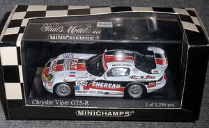 1/43 CHEREAU Dodge Viper GTS-R 58号車 ホワイト 赤 黒 ルマン 2001 ダッジ バイパー LM-GTS