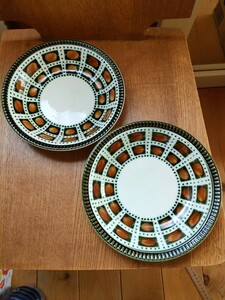 * Belgium boch Boch be luna teta Vintage plate plate 2 pieces set soup plate tableware antique Bernadette deep plate curry plate ②