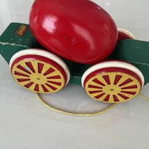 ブリオ　BRIO プルトイ　アンティーク　ヴィンテージ レア　当時物　引き玩具　引き車　木製　ローリングエッグ　昭和レトロ スウェーデン_画像6