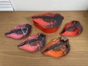 激レア♪コレクター必見♪アンディ・ウォーホル Lips リップス マリリン・モンロー プレートセット Andy Warhol ミッドセンチュリー