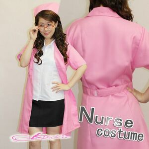  новый товар не использовался бесплатная доставка bn13 розовый передний кнопка модель переустановка простой основной медсестра One-piece Kiyoshi .. образ медсестра .. ... уход . костюм форма медсестры костюмированная игра 