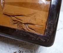 (☆BM)[SALE]木製 木彫り クスノキ 楠 小物入れ マンダリンレトロ 高さ11.8×横幅23㎝ 木箱 中国 BOX アンティーク 宝物入れ_画像10