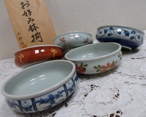 (*BM) Arita ./ wave . see ... plate .. work okonomi pot .5 customer pattern different deep plate medium-sized dish middle pot small bowl diameter 13. classic pattern Japanese style Japanese-style tableware 