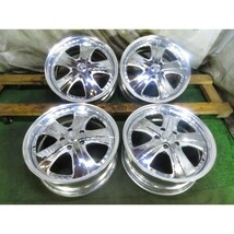 Amistad アミスタット セレーノ 18x7.5J 5H 114.3 +48 Φ73 4本/札幌市手渡し可/中古社外アルミホイール D_Q_101_画像1