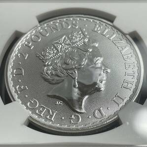 【MS69】 2023 イギリス ブリタニア 2ポンド 1オンス 銀貨 NGC アンティークコイン モダンの画像10