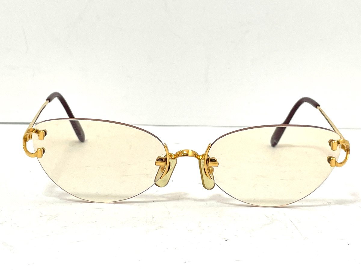◇ Cartier / カルティエ ヴィンテージ メガネ □18 カラーレンズ