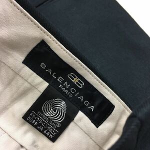 新品高級幻のBALENCIAGA Parisビンテージ　ゴルフパンツ　スラックス　サイズ79日本製　テールグリーン系フランネルメリノウール100%