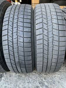 バリ溝　スタッドレス2本セット　ダンロップ　WINTER MAXX WM03 185/60R15 2020年