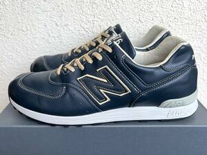 廃番 オールレザー New Balance LM576SHI UK製 US10 限定 M576 NB 本皮 天然皮革 ネイビー 紺 イギリス製 Made In England スニーカー 