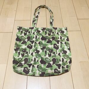 A BATHING APE duck pattern the first period tote bag Ape . camouflage . duck 1st duck 