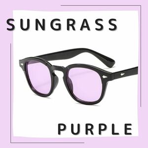 男女兼用　カラー　サングラス　紫　パープル　ユニセックス　UVカット