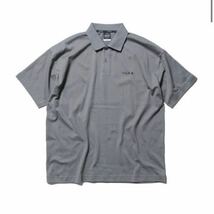 F.C.Real Bristol BIG LOGO WIDE POLO Lサイズ　グレー_画像1