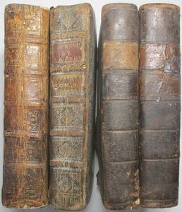 18,19 century total leather . old book 4 pcs. / god . theory, moral theory other /1714-/1804 year 