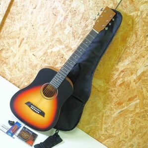S.Yairi YM-02/VS ミニアコースティックギター ラウンドバッグボディ ストラップ カポ ソフトケース ピック 予備弦付き 楽器/140サイズの画像1