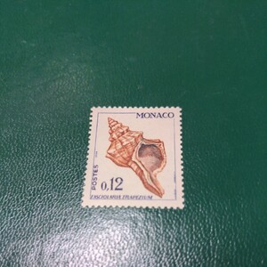 モナコ記念切手 1964年　巻貝　1種　0.12フラン　切手未使用 　　