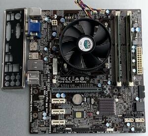 【中古】ECS B85H3-M4 V2.0 I/Oパネル i5-4460 8GBメモリ 2枚 Win8(Home)出荷モデル / LGA1150 MicroATX