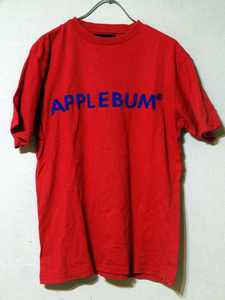 APPLEBUM アップルバム ロゴ刺繍 Tシャツ 赤 Mサイズ