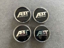 ★アウディ AUDI ABT★T27★ ホイールセンターキャップ ハブキャップカバー 車用 4個セット 外径60mm_画像1