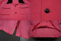 ノーアイディー NO ID. ピンク×ブラック レーヨン 開襟 半袖 ボーリングシャツ 1 S_画像10