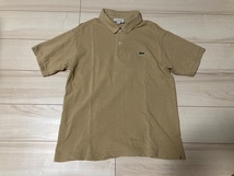 【美品】ラコステ ポロシャツ L1212AL ベージュ 日本製 サイズ4 LACOSTE_画像1