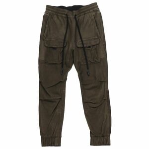 D04428 未使用品 RIPVANWINKLE/レザーパンツ 【サイズ：3】 カーキ RB-255 BUSH LEATHER PANTS リップヴァンウインクル