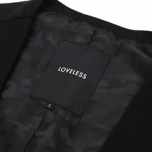 E0438S 新品 LOVELESS/3者混 ジレベスト 【サイズ：S】 ブラック ストレッチ ラブレス_画像4