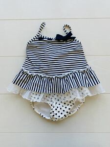  baby clothes swimsuit 12M polka dot border Kate Mack Kate Mac 