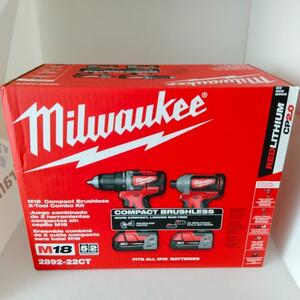 【新品 未使用】ミルウォーキー Milwaukee 2892-22CT M18 ２ツール コンボキット 送料無料 返品可 バッテリー2個 充電器付 ツールバッグ付