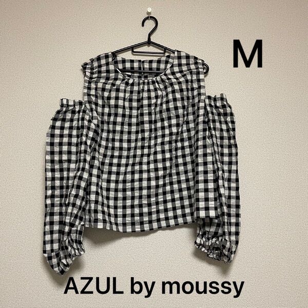 AZUL by moussy ギンガム ブラウス