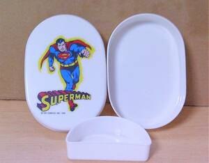 ^ is -601 Superman lunch box unused storage goods Showa Retro bulkhead .1 piece heat-resisting temperature 120*C enduring cold temperature -20*C capacity 350ml