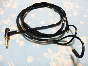 MMCX IE900 IE600 IE300 4N純銀撚り線 + 6N純銀撚り線 八芯 4.4mm5極 L字 120cm トープラ販売 AKG N30 N5005 ( 2.5mm4極 IEM ブレイド編 可