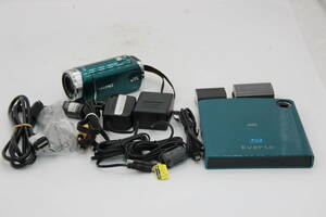 【返品保証】 【録画確認済み】JVC Everio GZ-E117-G グリーン 40x バッテリー付き 付属品多数 ビデオカメラ C6193