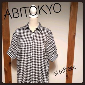 abitokyo シャツワンピース　freee　size　レディース　トップス