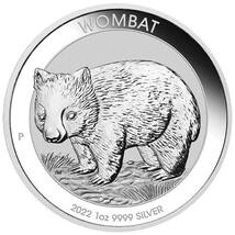 [保証書・カプセル付き] 2022年 (新品) オーストラリア「ウォンバット」純銀 1オンス 銀貨_画像1