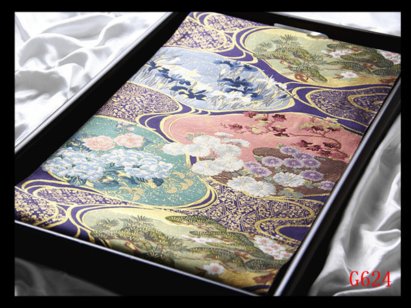 [G624] Tejido Nishijin Shoba cuidadosamente seleccionado, adecuado para kimono de manga larga, patrón auspicioso de flores de las cuatro estaciones, tejido denso como una pintura, obi de bellas artes de alta calidad y seis pasos de seda pura, como nuevo, ◇Inspección◇Kanzashi kimono Nagoya obi obijime, banda, Obí, Confeccionado